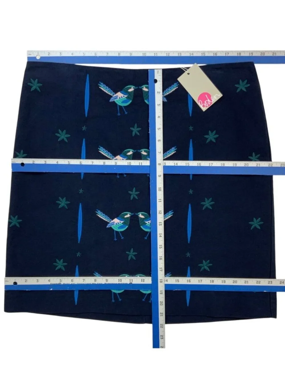 Boden Tilda Embroidered Skirt 14 Blue Bird Design - Picture 5 of 12